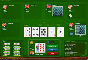 English: Screenshot of open-source Poker Onlin...